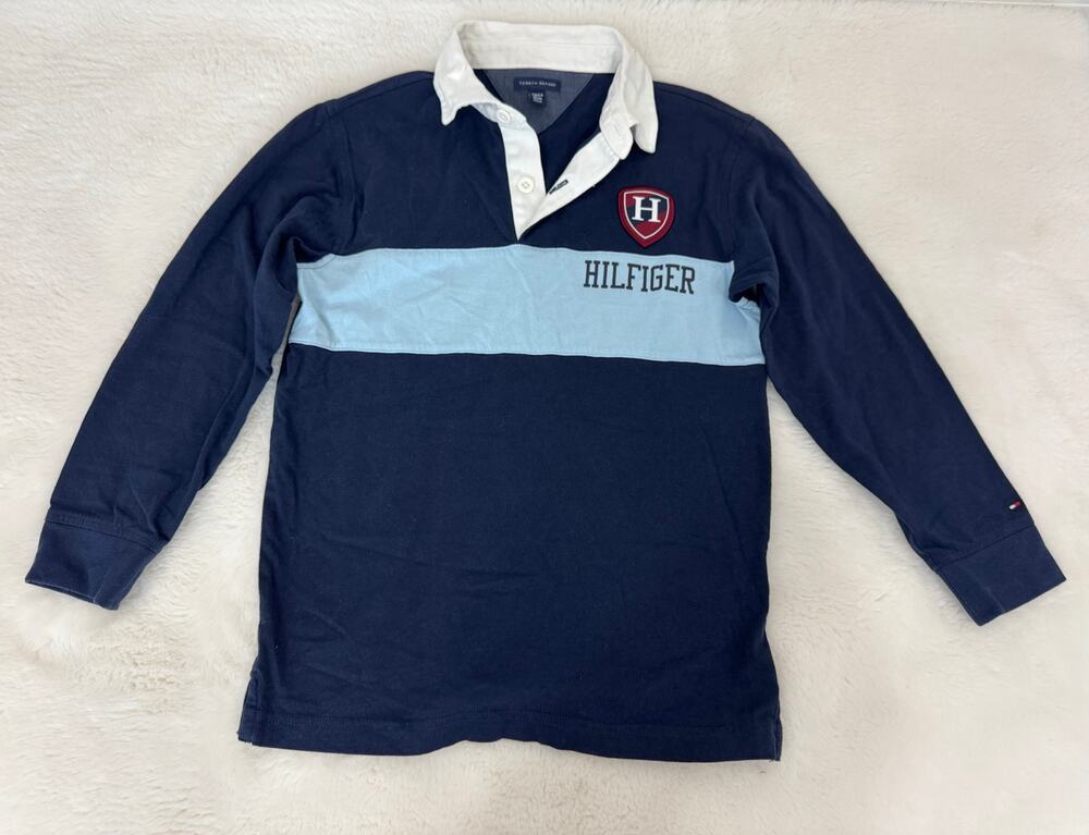 Tommy Hilfiger Boys Preppy Rugby Polo Shirt Size 8/10